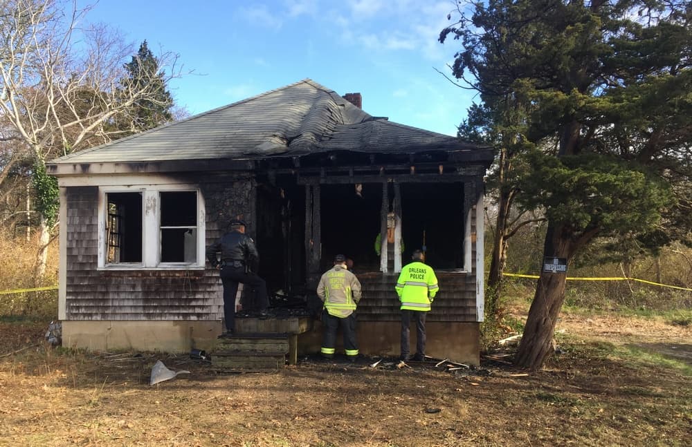 Investigating house fire in Orleans